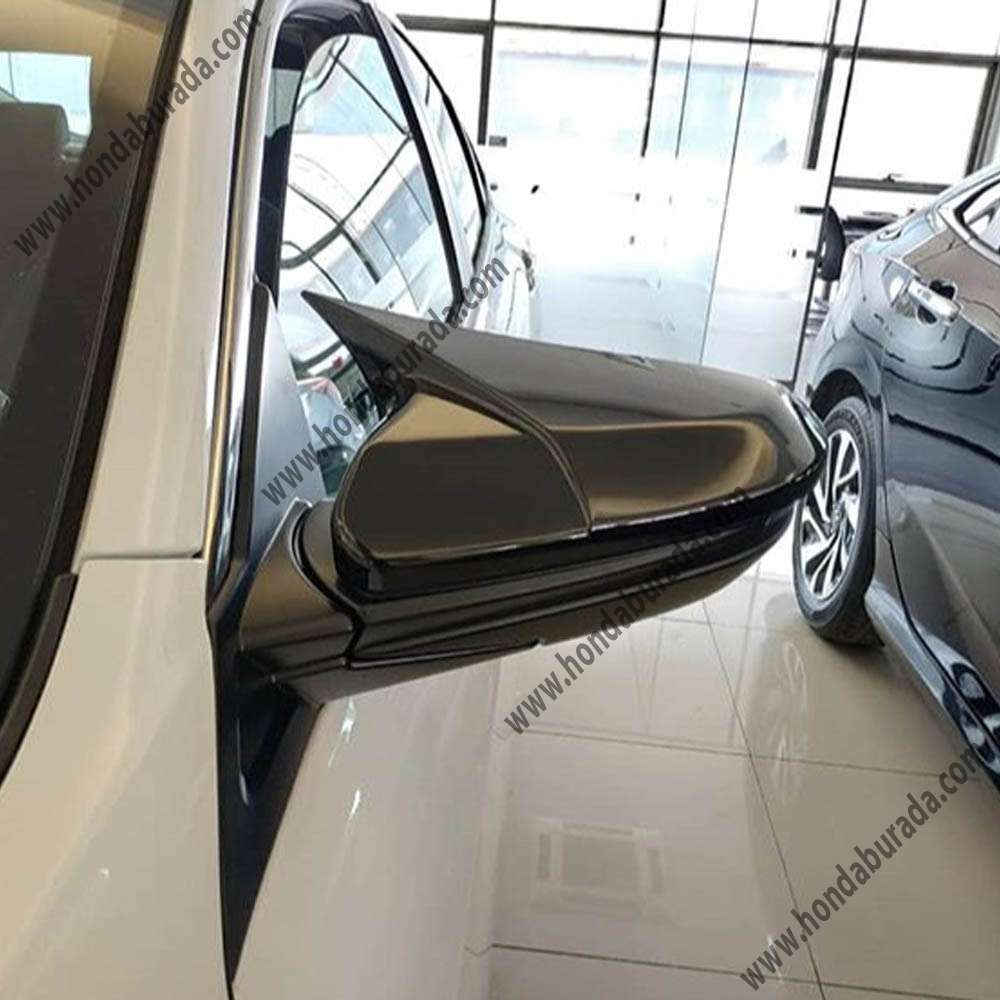 Honda Civic Fc5 - Fk7 İçin Uyumlu Batman Ayna Kapağı Piano Black